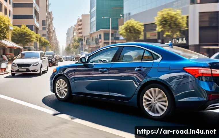 도로교통사 관련된 법률과 규정 - **Distracted Driver in a Modern Arab City:**
    "A photorealistic, high-resolution image of a moder...