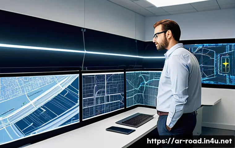 도로교통사와 교통안전 전문가 차이 - **Prompt:** A highly intelligent and focused male traffic engineer, in his late 30s, wearing a smart...